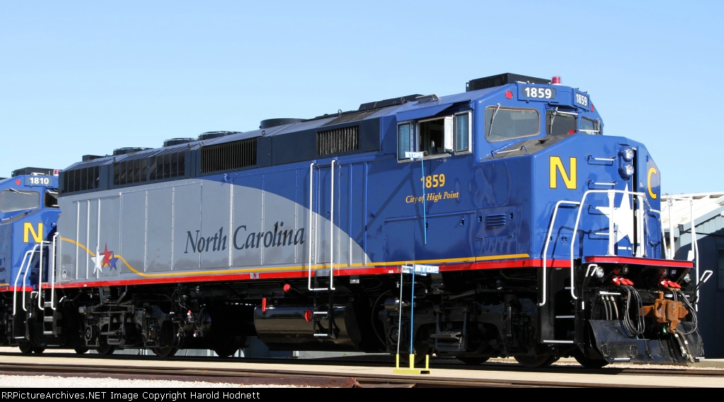 RNCX 1859 basks in the afternoon sun at the NC DOT yard